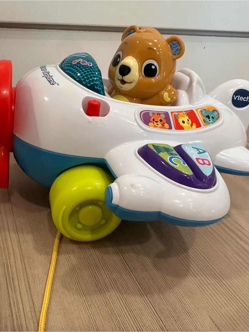 VTech Light & Sound Pull-Along Airplane Toy - White, Blue, Red, Green